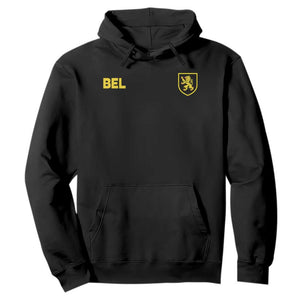 Vintage Belgium Hoodie Belgian Football Pride Belgium Lion Crest Soccer Graphic TS10 Black Print Your Wear