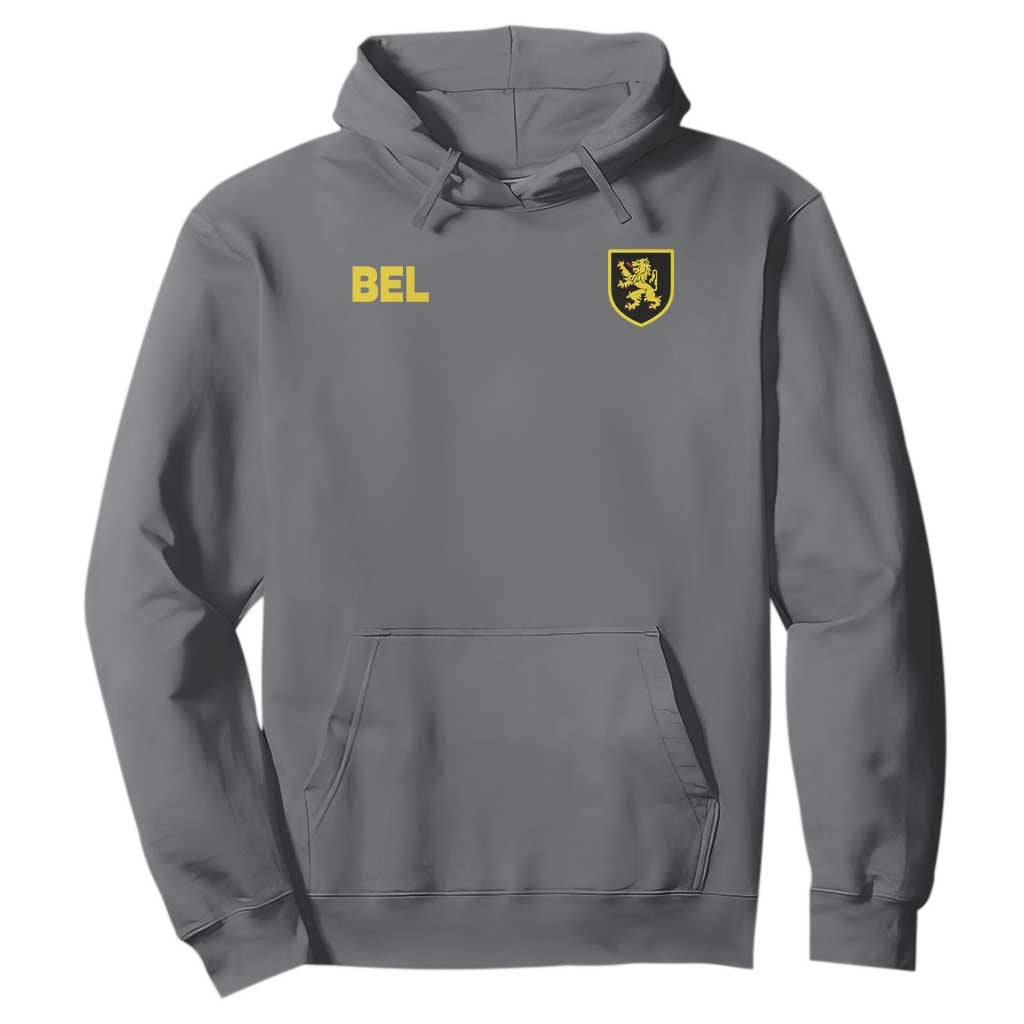Vintage Belgium Hoodie Belgian Football Pride Belgium Lion Crest Soccer Graphic TS10 Charcoal Print Your Wear