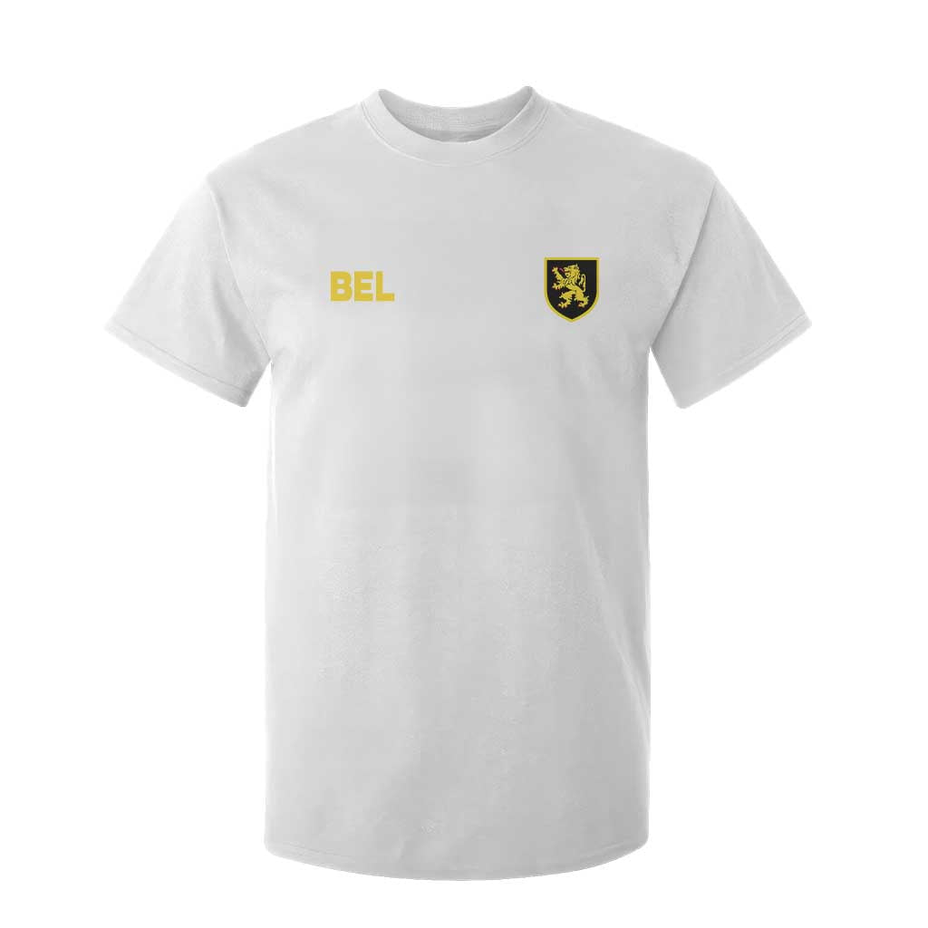 Vintage Belgium T Shirt For Kid Belgian Football Pride Belgium Lion Crest Soccer Graphic TS10 White Print Your Wear