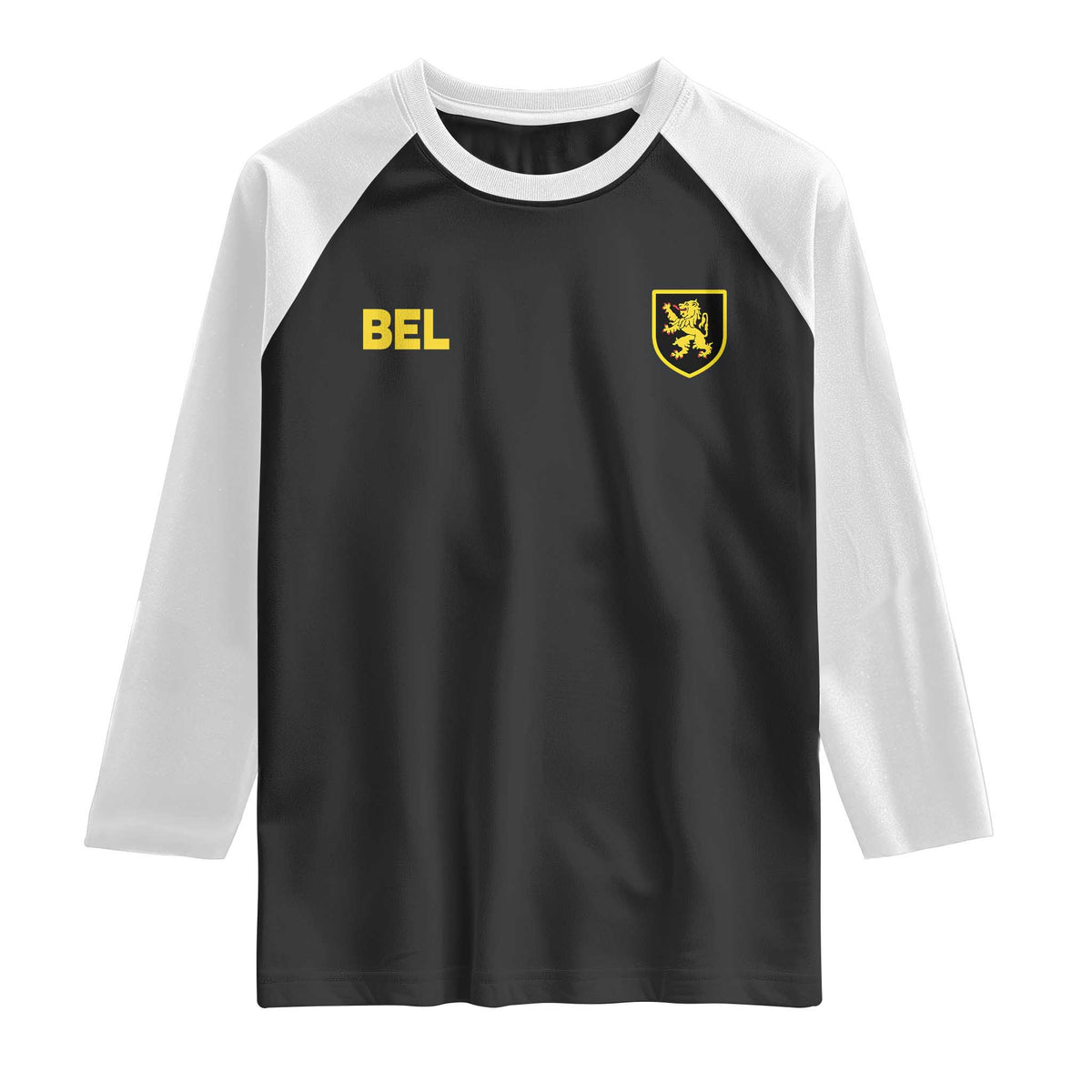 Vintage Belgium Raglan Shirt Belgian Football Pride Belgium Lion Crest Soccer Graphic TS10 Black White Print Your Wear