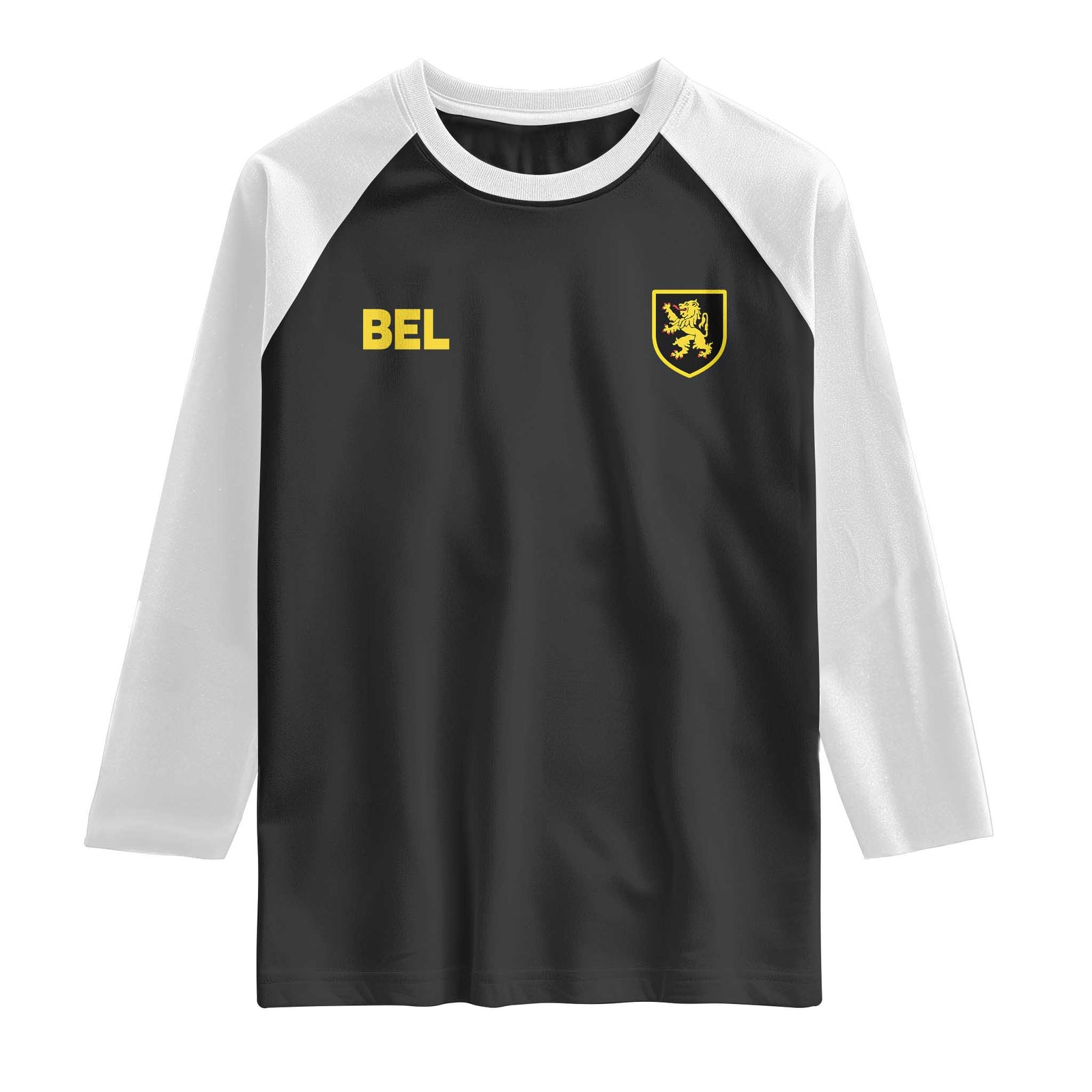 Vintage Belgium Raglan Shirt Belgian Football Pride Belgium Lion Crest Soccer Graphic TS10 Black White Print Your Wear