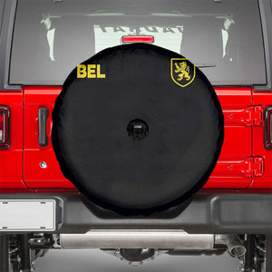 Vintage Belgium Spare Tire Cover Belgian Football Pride Belgium Lion Crest Soccer Graphic TS10 Black Print Your Wear