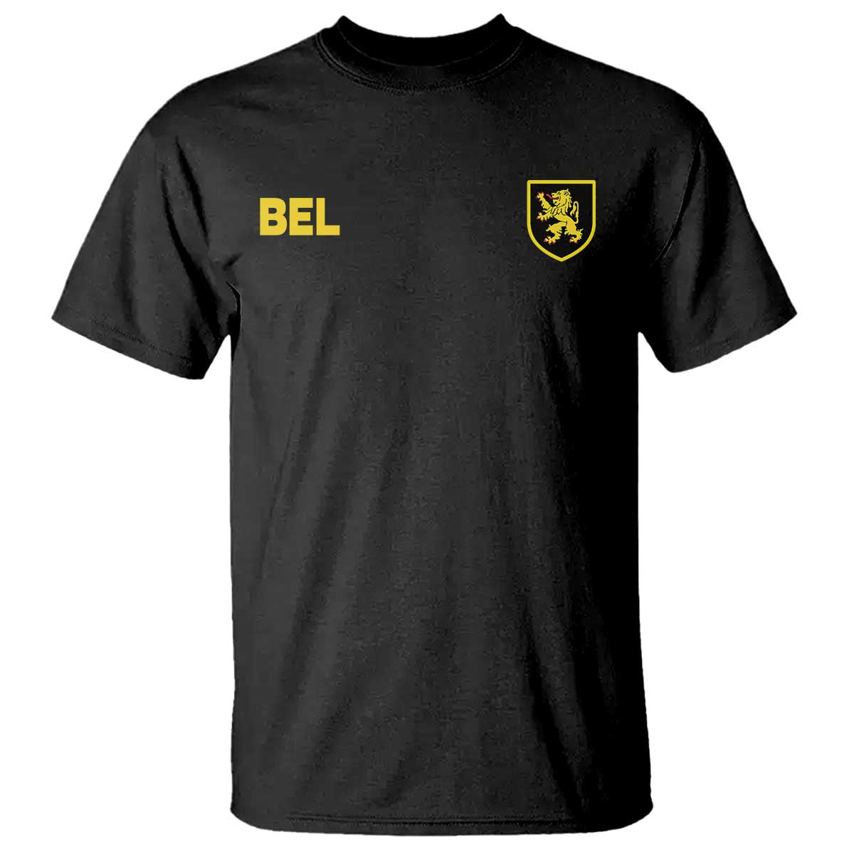 Vintage Belgium T Shirt Belgian Football Pride Belgium Lion Crest Soccer Graphic TS10 Black Print Your Wear