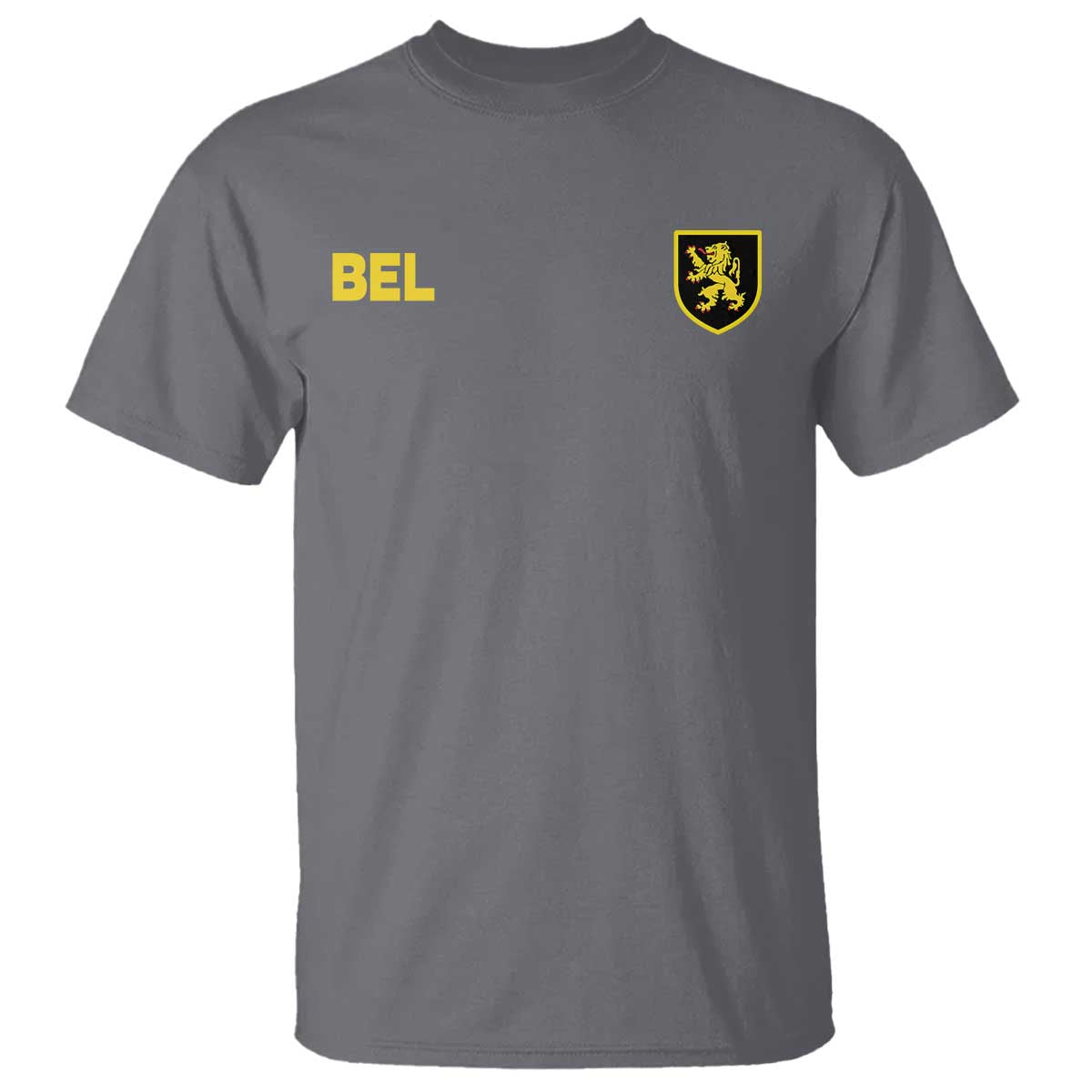 Vintage Belgium T Shirt Belgian Football Pride Belgium Lion Crest Soccer Graphic TS10 Charcoal Print Your Wear