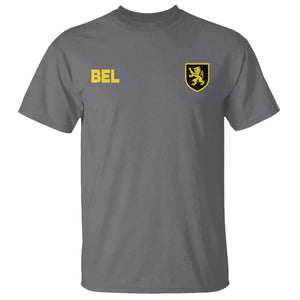 Vintage Belgium T Shirt Belgian Football Pride Belgium Lion Crest Soccer Graphic TS10 Charcoal Print Your Wear