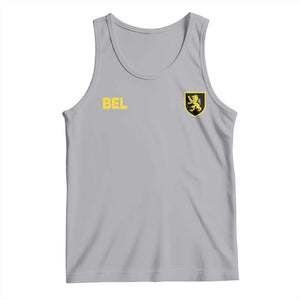 Vintage Belgium Tank Top Belgian Football Pride Belgium Lion Crest Soccer Graphic TS10 Athletic Heather Print Your Wear