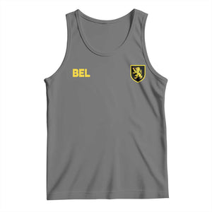 Vintage Belgium Tank Top Belgian Football Pride Belgium Lion Crest Soccer Graphic TS10 Black Heather Print Your Wear