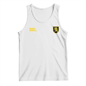 Vintage Belgium Tank Top Belgian Football Pride Belgium Lion Crest Soccer Graphic TS10 White Print Your Wear