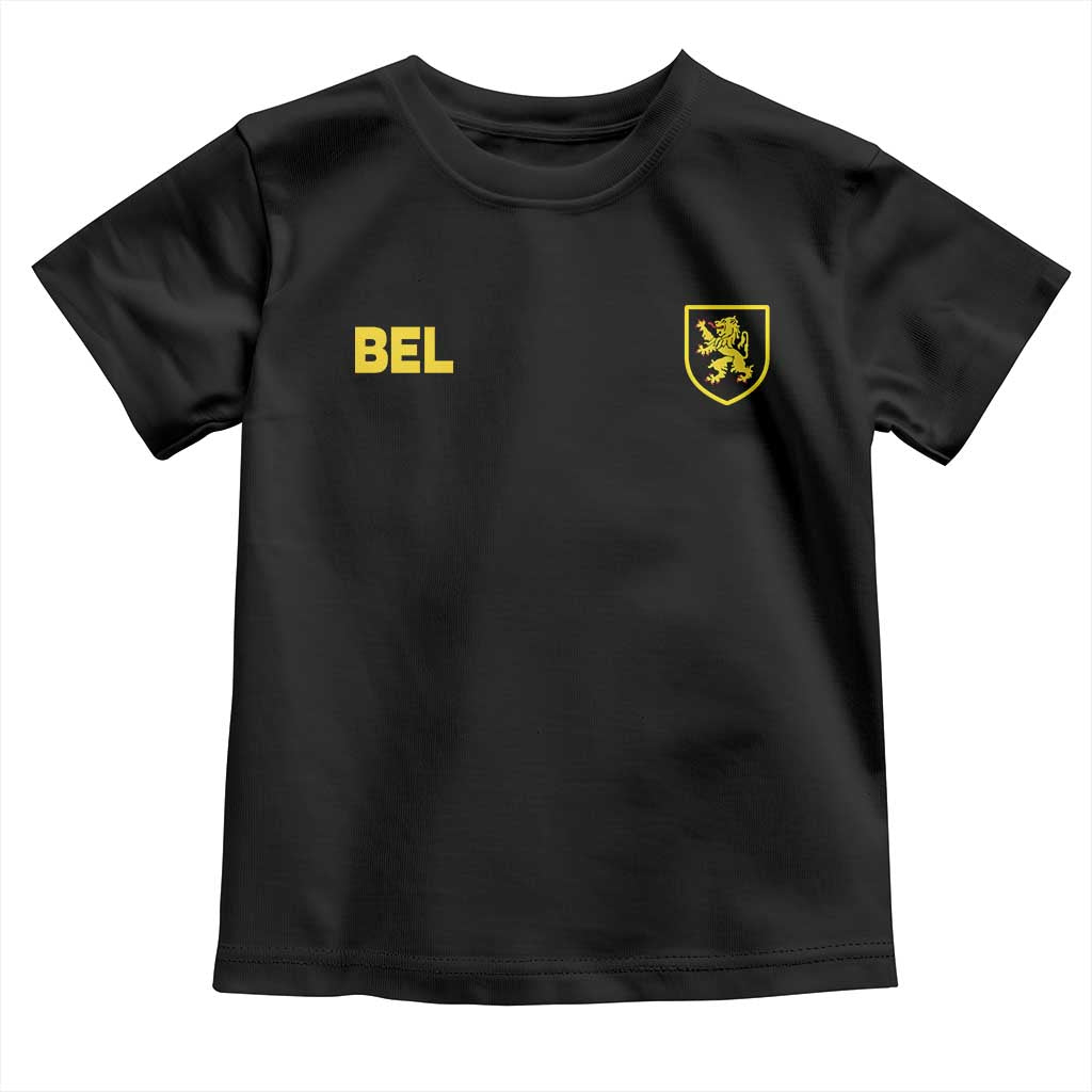 Vintage Belgium Toddler T Shirt Belgian Football Pride Belgium Lion Crest Soccer Graphic TS10 Black Print Your Wear