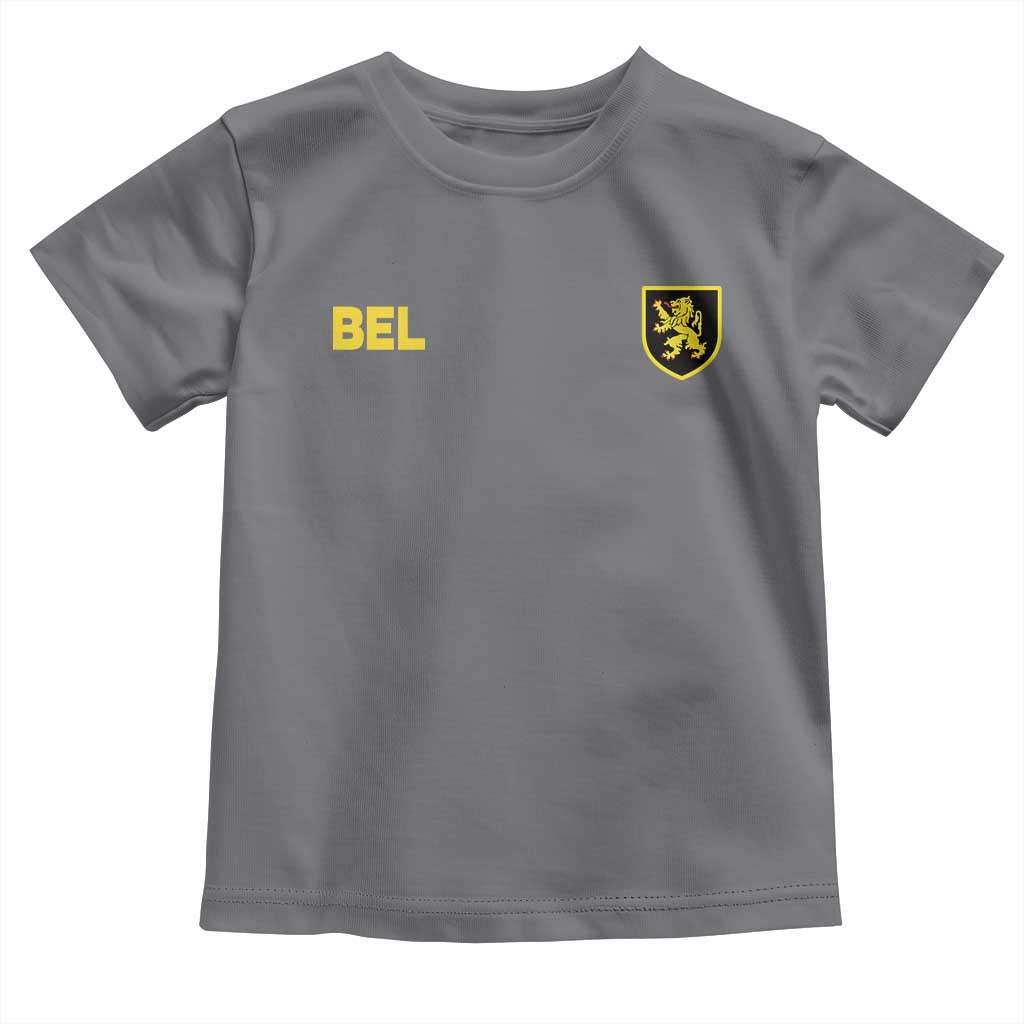 Vintage Belgium Toddler T Shirt Belgian Football Pride Belgium Lion Crest Soccer Graphic TS10 Charcoal Print Your Wear