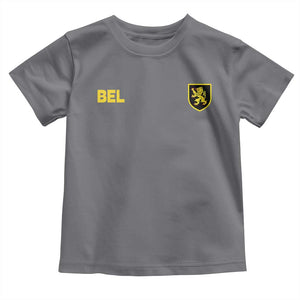 Vintage Belgium Toddler T Shirt Belgian Football Pride Belgium Lion Crest Soccer Graphic TS10 Charcoal Print Your Wear
