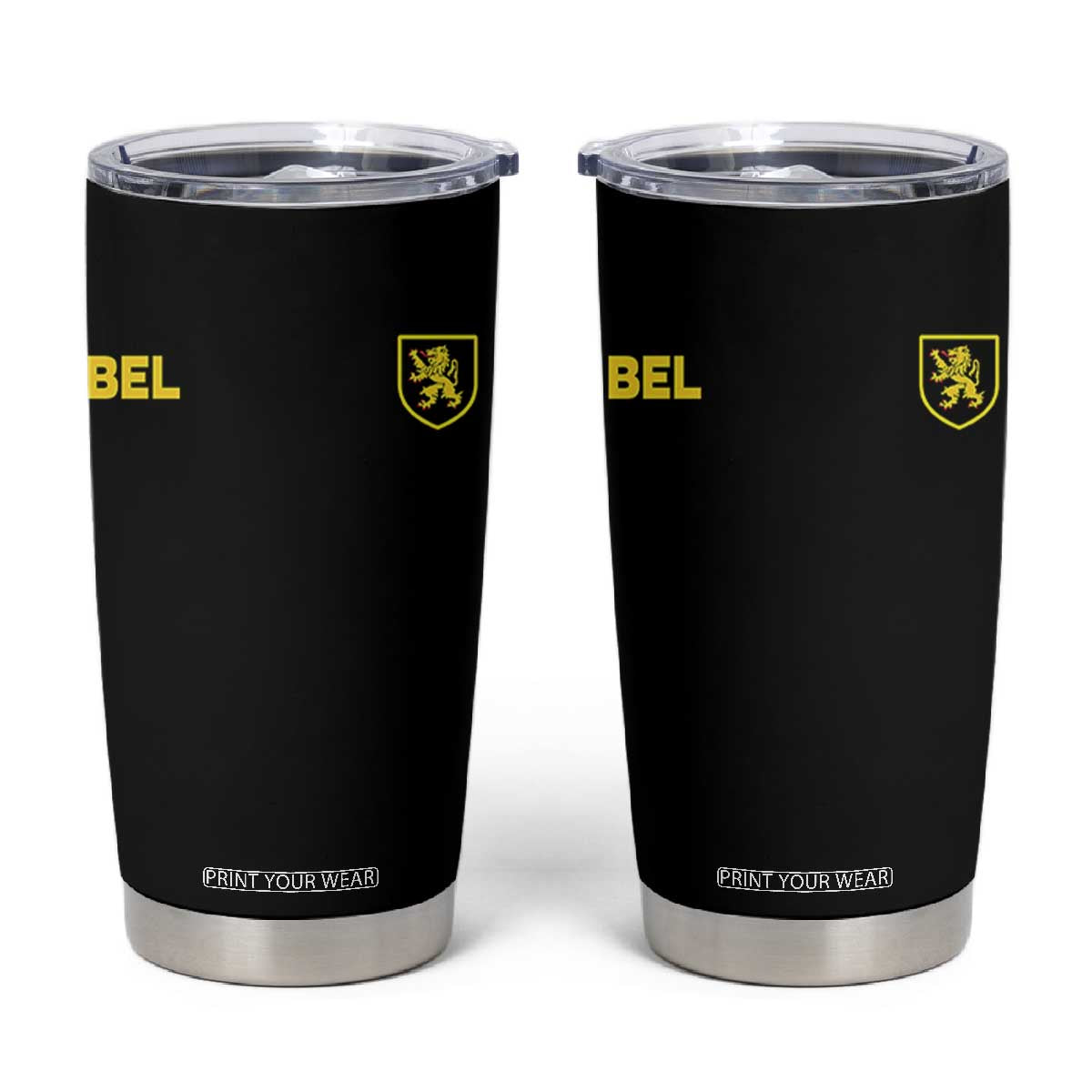 Vintage Belgium Tumbler Cup Belgian Football Pride Belgium Lion Crest Soccer Graphic TS10 Black Print Your Wear