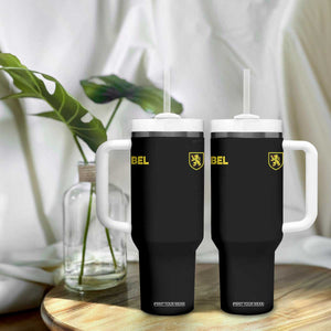 Vintage Belgium Tumbler With Handle Belgian Football Pride Belgium Lion Crest Soccer Graphic TS10 Print Your Wear