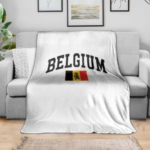 Vintage Belgium Throw Blanket Lion Royal Flag Graphic Belgian Soccer Football Pride Gift for Fans TS10 Print Your Wear