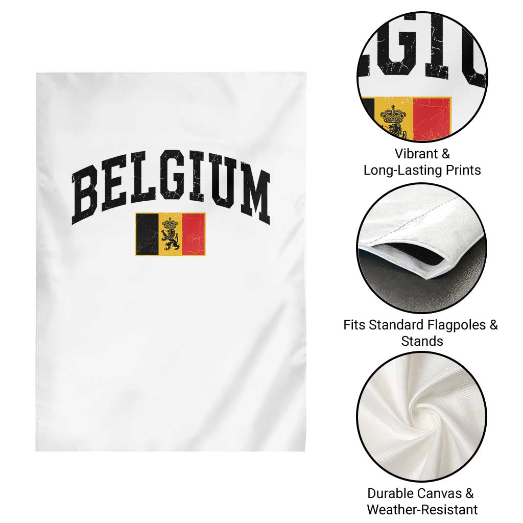 Vintage Belgium Garden Flag Lion Royal Flag Graphic Belgian Soccer Football Pride Gift for Fans TS10 Print Your Wear