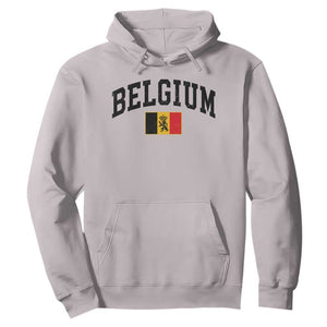 Vintage Belgium Hoodie Lion Royal Flag Graphic Belgian Soccer Football Pride Gift for Fans TS10 Ice Gray Print Your Wear