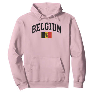 Vintage Belgium Hoodie Lion Royal Flag Graphic Belgian Soccer Football Pride Gift for Fans TS10 Light Pink Print Your Wear