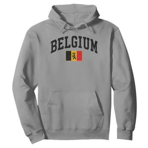 Vintage Belgium Hoodie Lion Royal Flag Graphic Belgian Soccer Football Pride Gift for Fans TS10 Sport Gray Print Your Wear