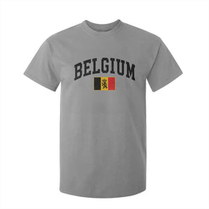 Vintage Belgium T Shirt For Kid Lion Royal Flag Graphic Belgian Soccer Football Pride Gift for Fans TS10 Sport Gray Print Your Wear