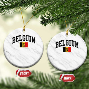 Vintage Belgium Ceramic Ornament Lion Royal Flag Graphic Belgian Soccer Football Pride Gift for Fans TS10 1pc White Marble Print Your Wear