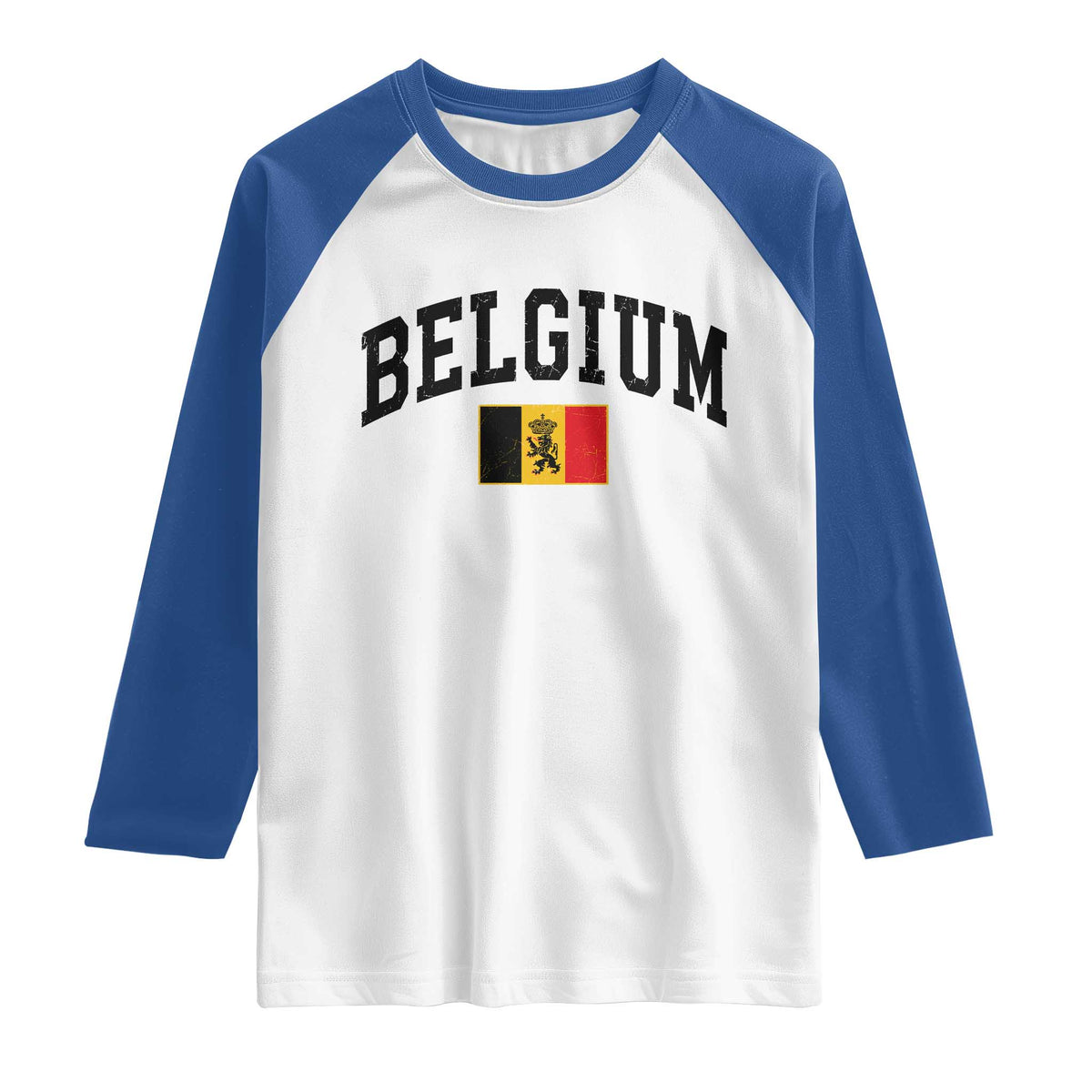 Vintage Belgium Raglan Shirt Lion Royal Flag Graphic Belgian Soccer Football Pride Gift for Fans TS10 White Royal Print Your Wear