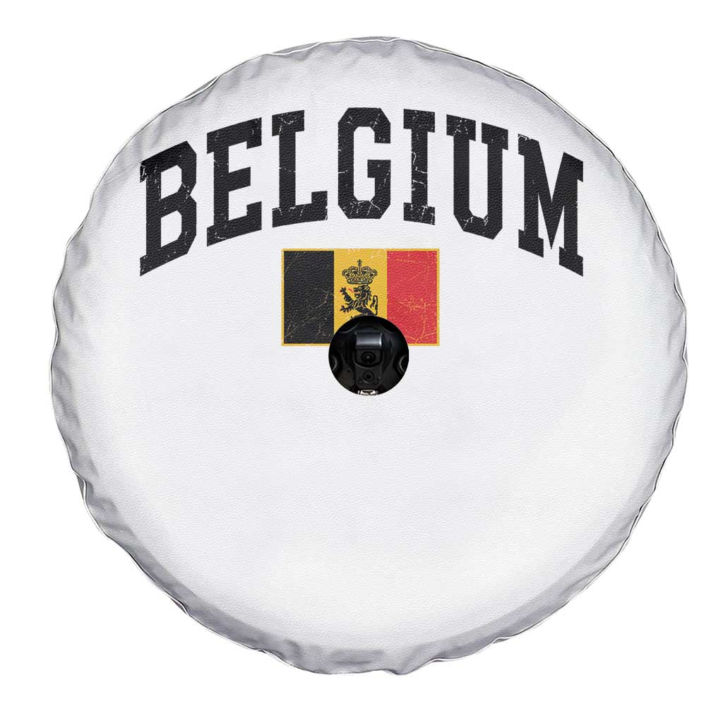 Vintage Belgium Spare Tire Cover Lion Royal Flag Graphic Belgian Soccer Football Pride Gift for Fans TS10 Print Your Wear