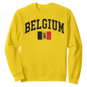 Vintage Belgium Sweatshirt Lion Royal Flag Graphic Belgian Soccer Football Pride Gift for Fans TS10 Daisy Print Your Wear