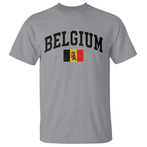 Vintage Belgium T Shirt Lion Royal Flag Graphic Belgian Soccer Football Pride Gift for Fans TS10 Sport Gray Print Your Wear