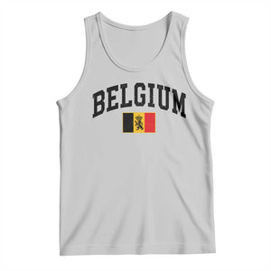 Vintage Belgium Tank Top Lion Royal Flag Graphic Belgian Soccer Football Pride Gift for Fans TS10 Ash Print Your Wear