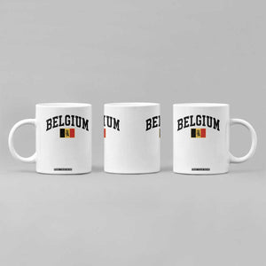 Vintage Belgium Coffee Mug Lion Royal Flag Graphic Belgian Soccer Football Pride Gift for Fans TS10 Print Your Wear