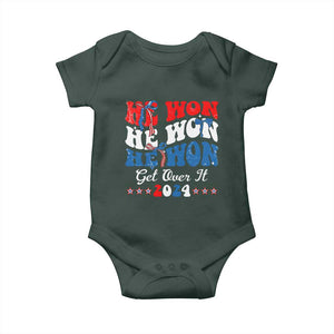 Trump 2024 Baby Onesie He Won Coquette Bow USA Flag TS10 Print Your Wear