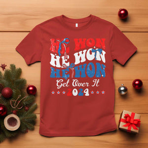 Trump 2024 T Shirt He Won Coquette Bow USA Flag TS10 Red Print Your Wear