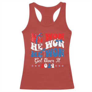 Trump 2024 Racerback Tank Top He Won Coquette Bow USA Flag TS10 Red Print Your Wear