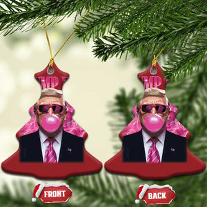Trump Won 2024 Christmas Ornament Trump Pink Bubble Gum Funny Cute Retro 90s TS10 Christmas Tree Red Print Your Wear