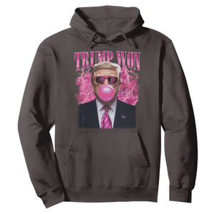 Trump Won 2024 Hoodie Trump Pink Bubble Gum Funny Cute Retro 90s TS10 Dark Chocolate Print Your Wear