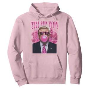 Trump Won 2024 Hoodie Trump Pink Bubble Gum Funny Cute Retro 90s TS10 Light Pink Print Your Wear
