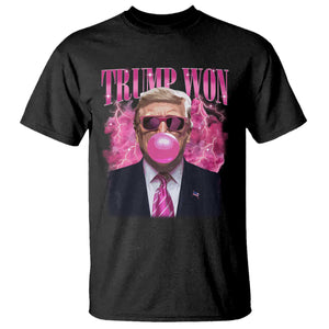 Trump Won 2024 T Shirt Trump Pink Bubble Gum Funny Cute Retro 90s TS10 Black Print Your Wear