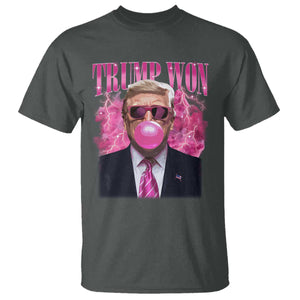 Trump Won 2024 T Shirt Trump Pink Bubble Gum Funny Cute Retro 90s TS10 Dark Heather Print Your Wear