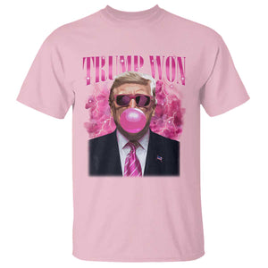 Trump Won 2024 T Shirt Trump Pink Bubble Gum Funny Cute Retro 90s TS10 Light Pink Print Your Wear