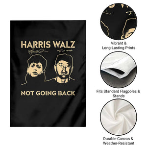 Harris Walz Garden Flag Retro We Are Not Going Back TS10 Print Your Wear