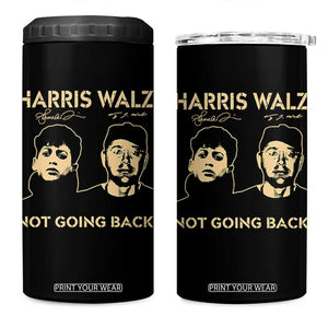 Harris Walz 4 in 1 Can Cooler Tumbler Retro We Are Not Going Back TS10 One Size: 16 oz Black Print Your Wear
