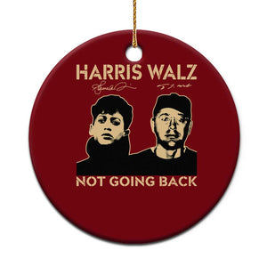 Harris Walz Ceramic Ornament Retro We Are Not Going Back TS10 1pc Red Print Your Wear