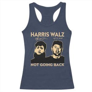 Harris Walz Racerback Tank Top Retro We Are Not Going Back TS10 Navy Print Your Wear