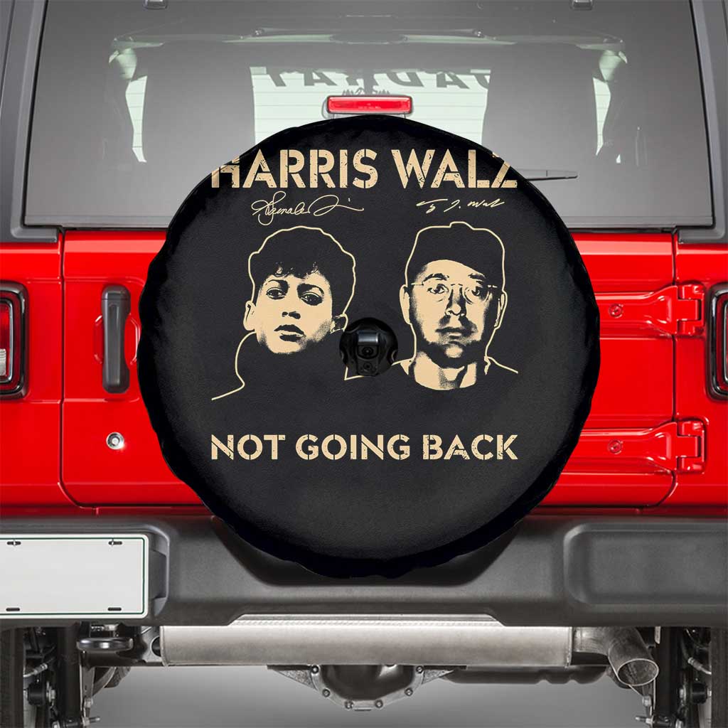Harris Walz Spare Tire Cover Retro We Are Not Going Back TS10 Black Print Your Wear