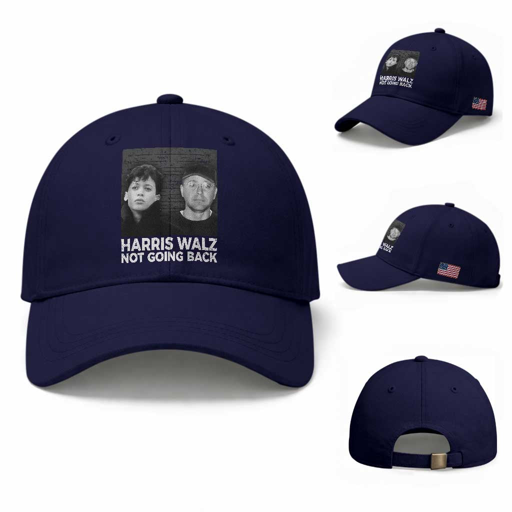Harris Walz Baseball Cap Vintage We Are Not Going Back TS10 Baseball Cap Universal Fit Dark Blue Print Your Wear
