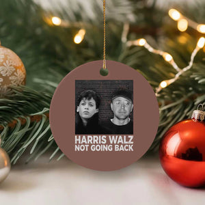 Harris Walz Ceramic Ornament Vintage We Are Not Going Back TS10 1pc Mocha Print Your Wear