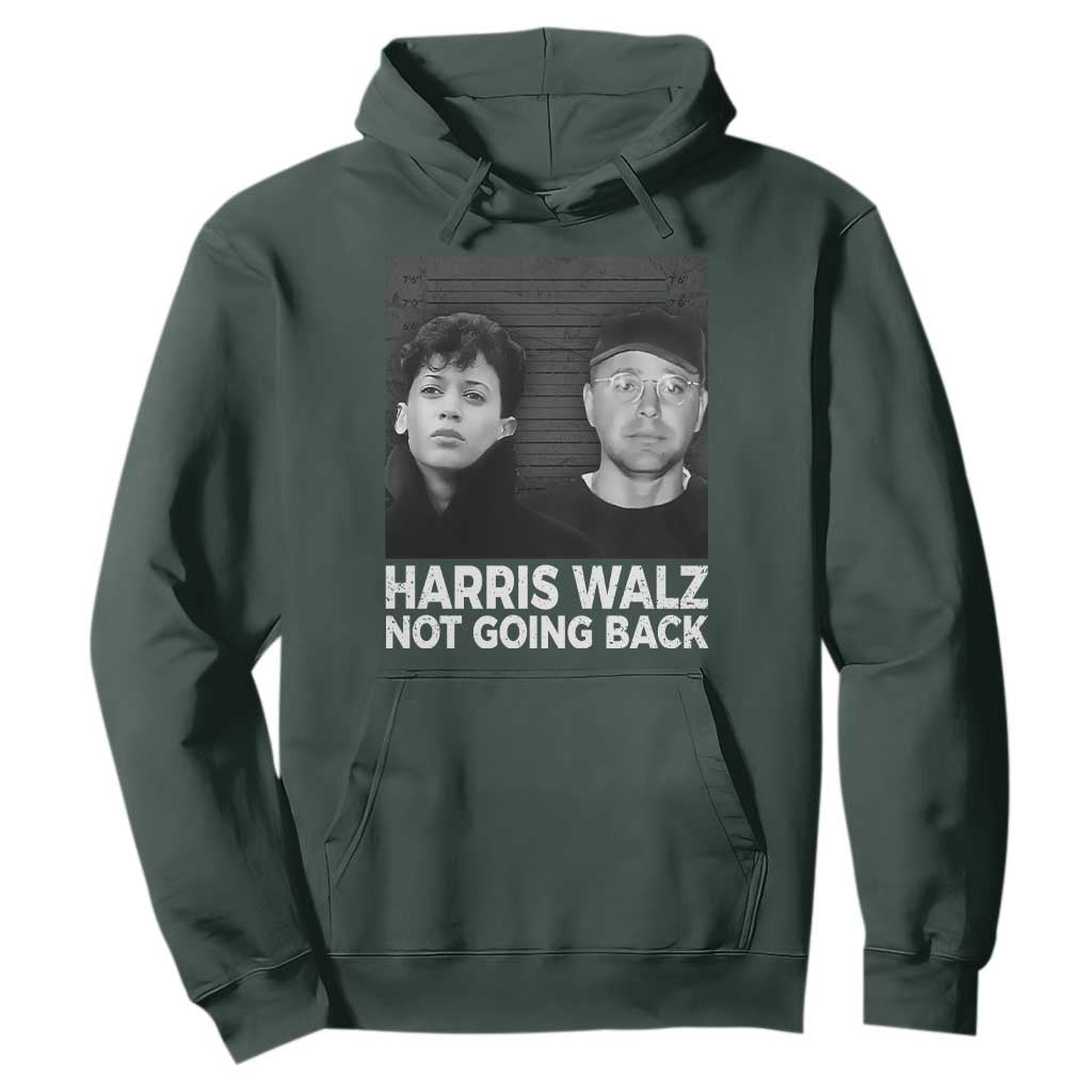 Harris Walz Hoodie Vintage We Are Not Going Back TS10 Dark Forest Green Print Your Wear
