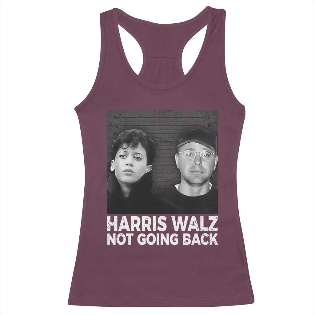 Harris Walz Racerback Tank Top Vintage We Are Not Going Back TS10 Maroon Print Your Wear