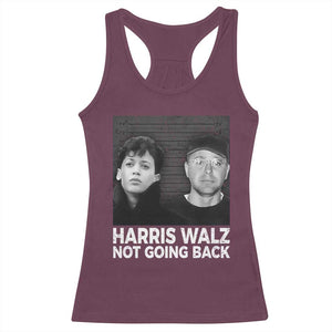 Harris Walz Racerback Tank Top Vintage We Are Not Going Back TS10 Maroon Print Your Wear