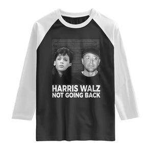 Harris Walz Raglan Shirt Vintage We Are Not Going Back TS10 Black White Print Your Wear